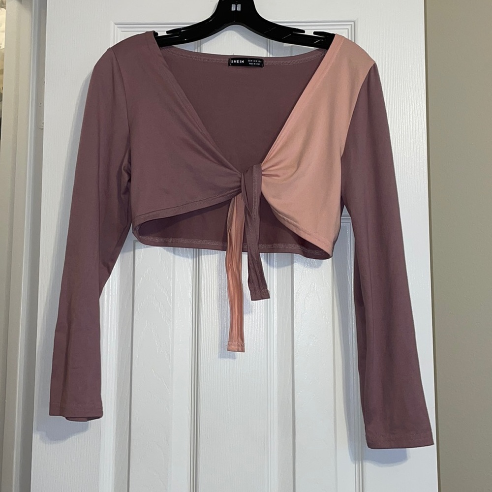Pink and Purple Crop Top